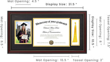 Load image into Gallery viewer, Sophisticated Matte Finish Diploma Frame with Tassel Holder - Ideal Gift