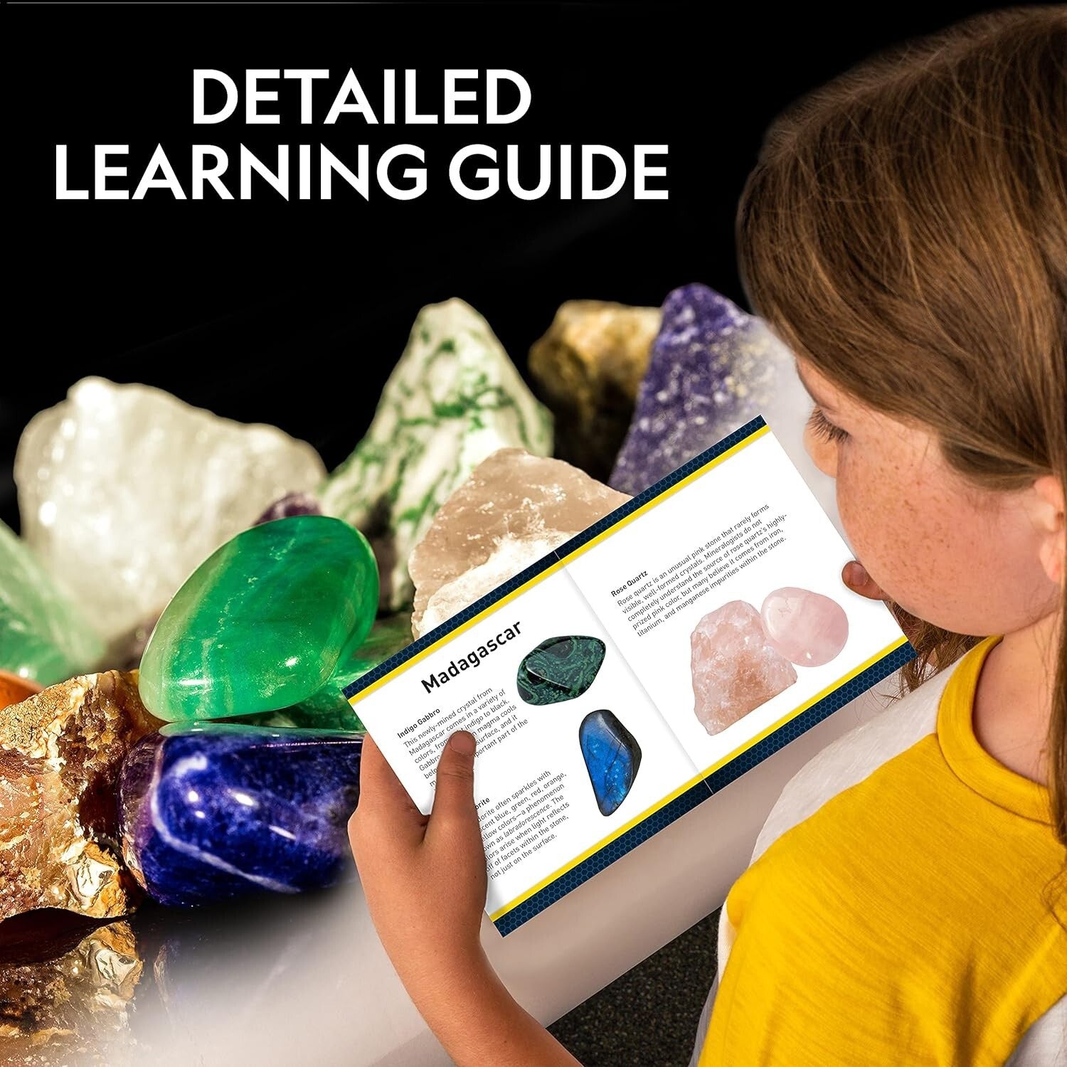 Educational Rock Tumbler Refill Kit - 3lbs Rough Stones & Crafting Supplies