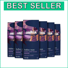 Load image into Gallery viewer, Rich Dark Roast Ground Coffee - Italian Blend with 6x12oz Bags - 100% Arabica