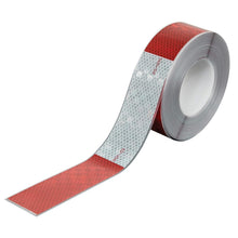 Load image into Gallery viewer, High-Intensity Red &amp; White Reflective Tape - 10-Year Performance for Outdoor Use