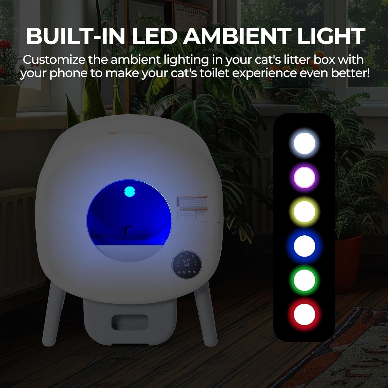 Luxury Extra-Large Self-Cleaning Cat Litter Box for Busy Cat Owners - 35dB Quiet