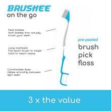 Load image into Gallery viewer, Quick-Clean Portable Toothbrush and Floss Combo - Individually Wrapped 48 Pack