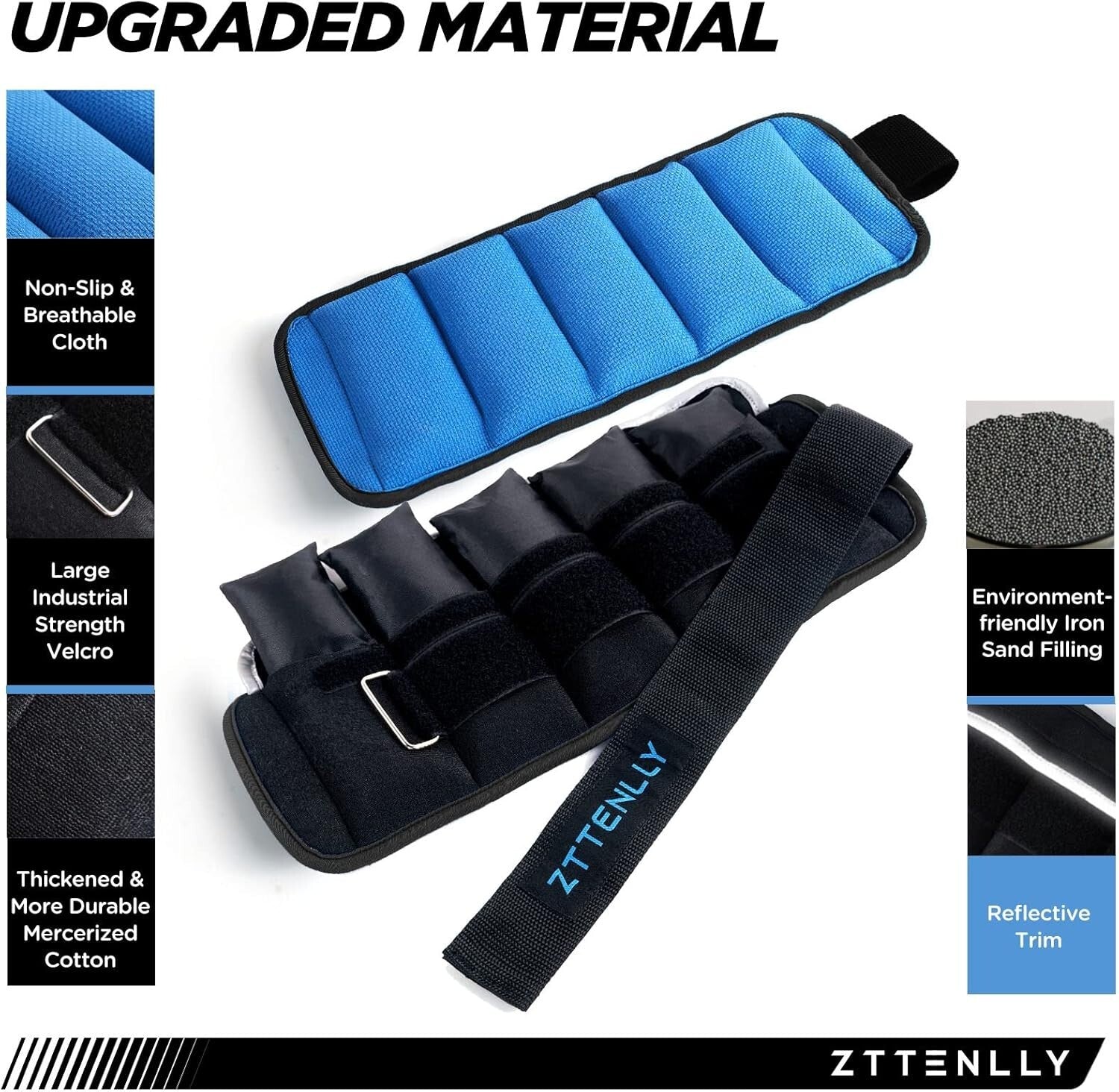 Breathable Ankle Weights with Adjustable Design - Ideal for Walking & Gym