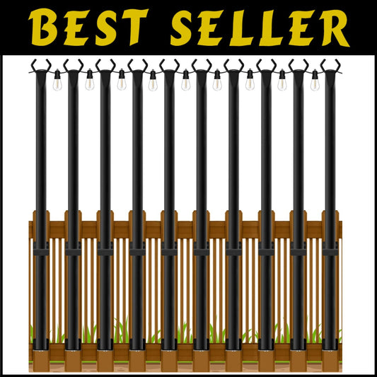 Waterproof 5Ft String Light Poles - Ideal for Christmas and Halloween Decor