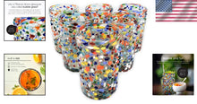 Load image into Gallery viewer, Unique 14 oz Multicolor Drinking Glasses - Eco-Friendly, Lead-Free &amp; Reusable