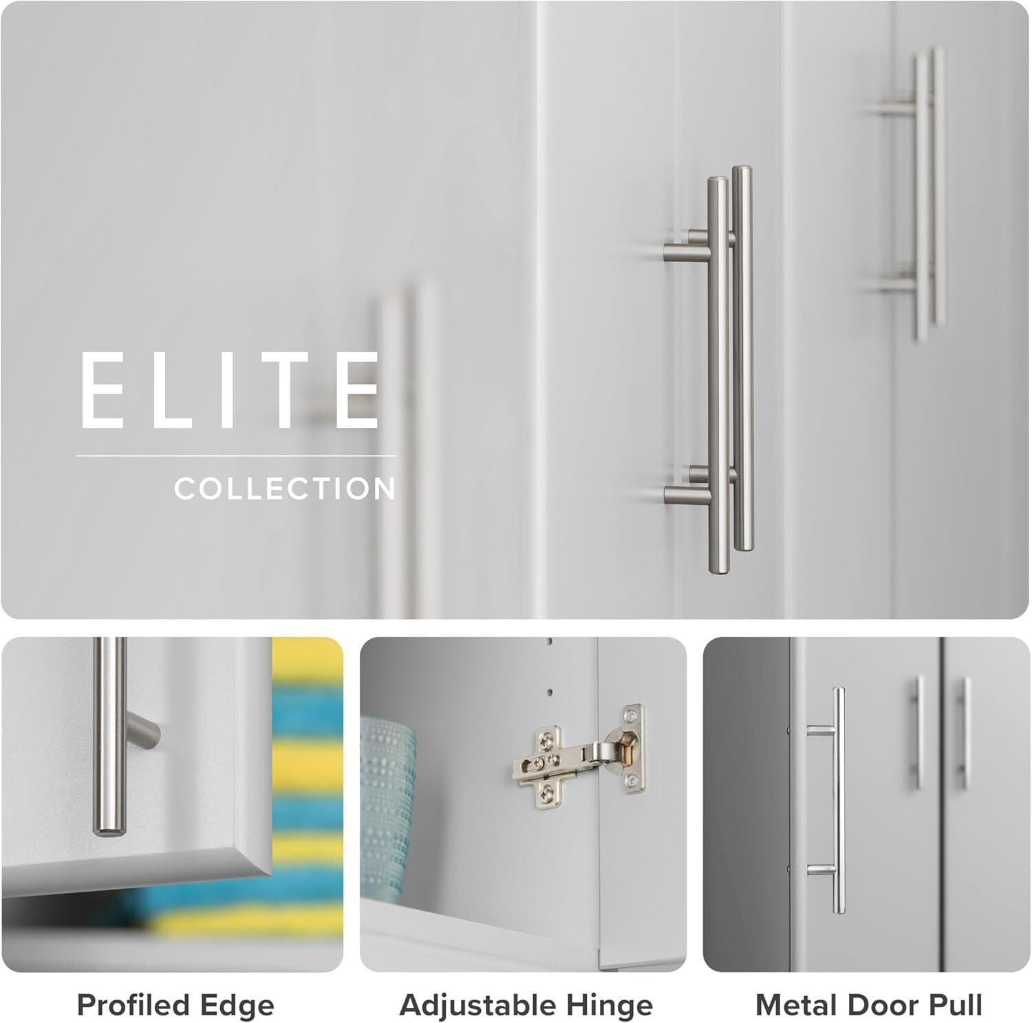 Versatile 2-Door Pantry and Garage Storage Cabinet, Adjustable Shelves 32" Wide