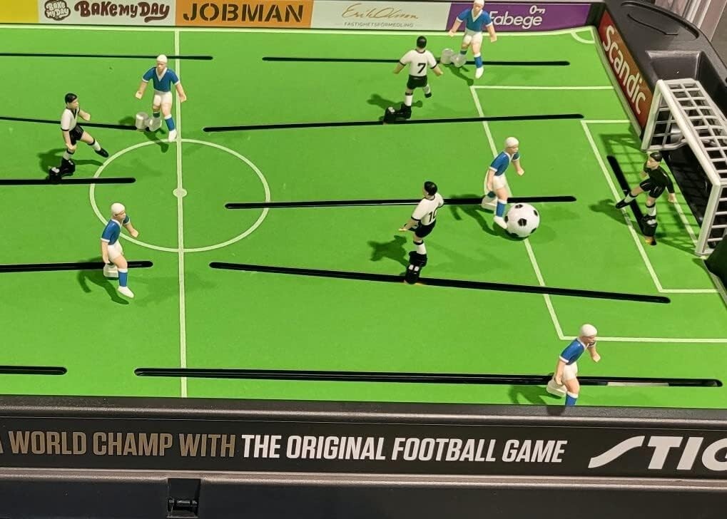 Colorful Tabletop Soccer Game with Painted Players - 2 Soccer Balls Included