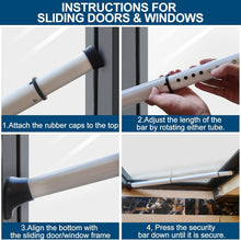 Load image into Gallery viewer, Two 46-Inch Adjustable Door Lock Bars - Effortless Security for Home &amp; Travel