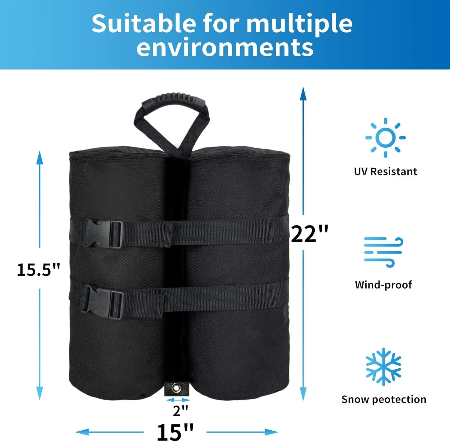Heavy-Duty 240 lbs Weight Bags for Canopies - Waterproof Sandbag Set of 4