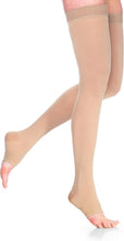 Load image into Gallery viewer, Premium 20-30mmHg DYNAVEN Compression Thigh-Highs - Open Toe &amp; Reinforced Heel
