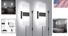 Load image into Gallery viewer, Stylish Plug-in 12W Wall Sconces with 6FT Cord &amp; Switch - Indoor Lighting