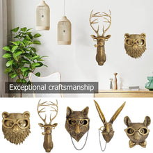 Load image into Gallery viewer, Charming Faux Deer and Animal Head Wall Decor – Elegant Gift Option, Set of 5