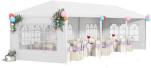 Load image into Gallery viewer, Spacious 10x30 Camp Gazebo with 5 Removable Walls - Perfect for Weddings &amp; BBQs