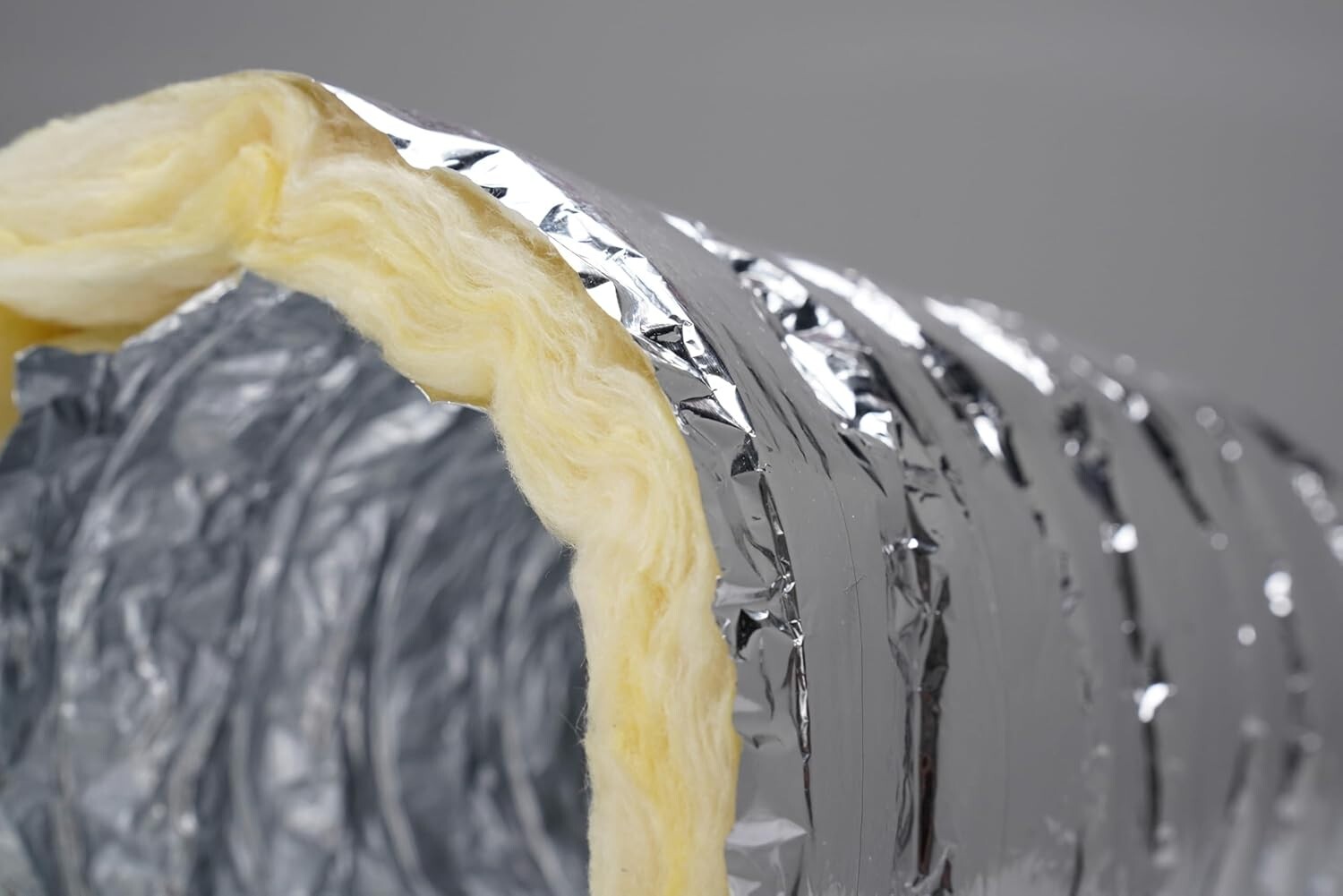 4-Inch Heavy-Duty Insulated Aluminum Duct Pipe - 25 Feet Long for HVAC Systems