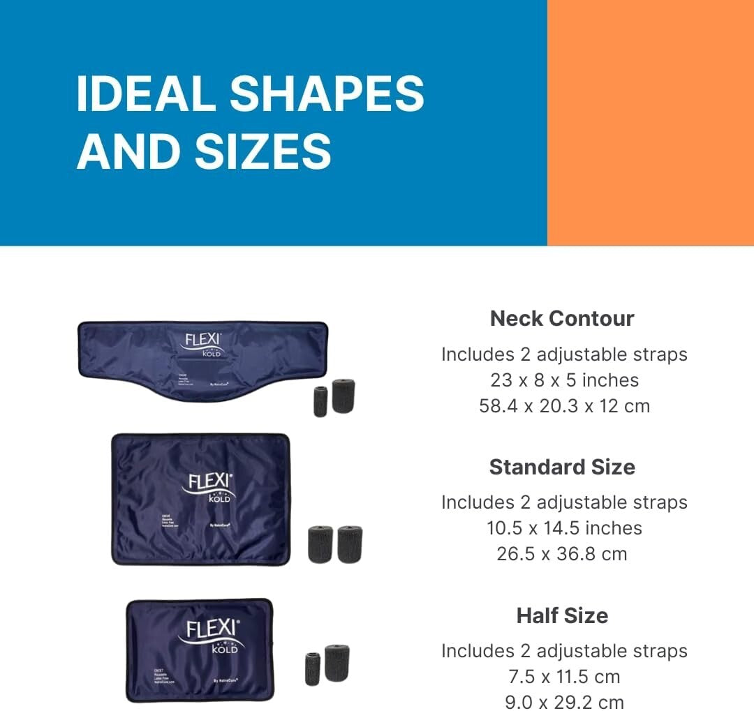 Colder For Longer: FlexiKold Reusable Ice Packs for Muscle Pain & Injuries