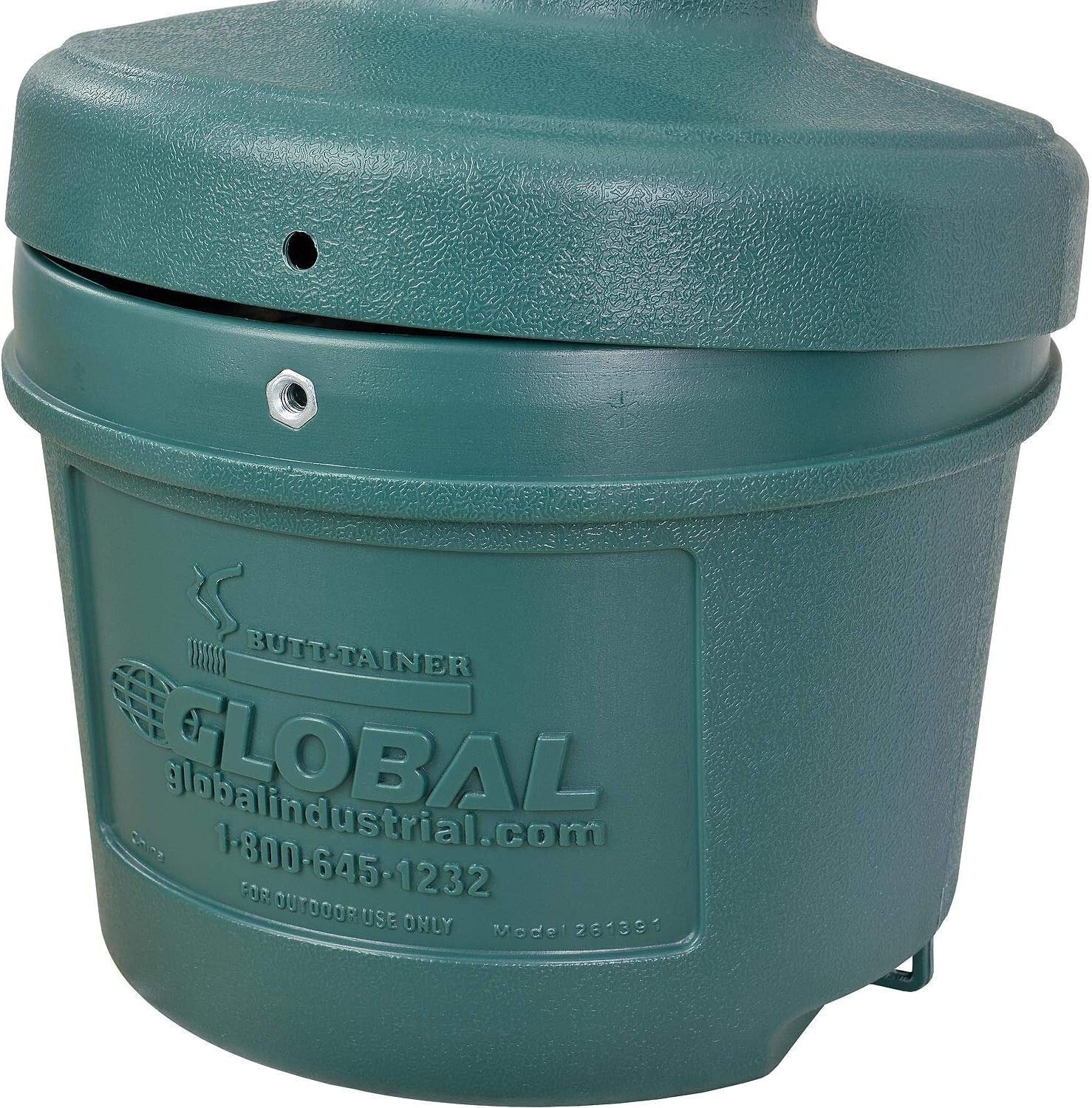 Durable Round Outdoor Cigarette Ashtray - Weather-Resistant & Fire-Safe Design