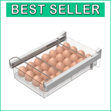 Load image into Gallery viewer, Multipurpose Clear Refrigerator Bin with Egg Tray – Ideal for Snacks &amp; Cold Cuts