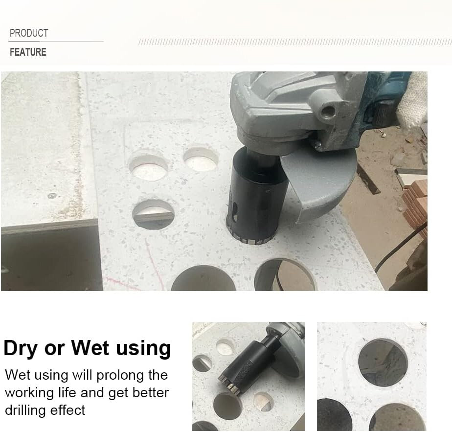 Laser Welded 75mm Diamond Core Drill Bit for Wet/Dry Drilling on Hard Surfaces