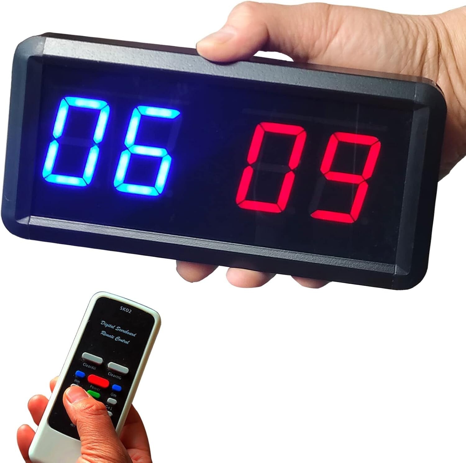 Dimmable LED Scoreboard for Basketball, Ping Pong, Baseball - Remote Control