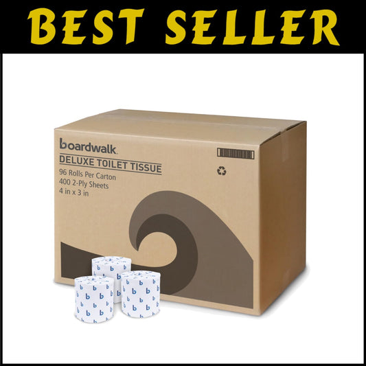 B6144 Eco-Friendly 2-Ply Septic Safe Toilet Tissue - 38400 Sheets in White