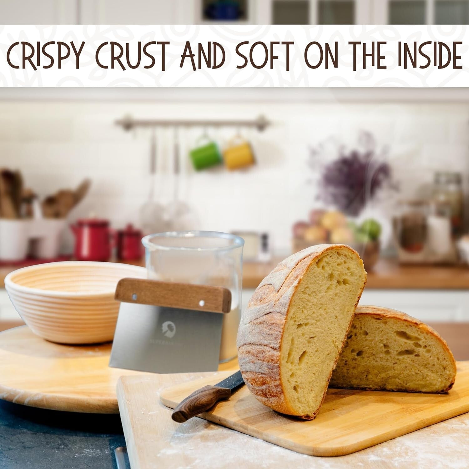 Artisan-Level 9' Round Banneton & Bread Baking Supplies Gift Set for All Skills