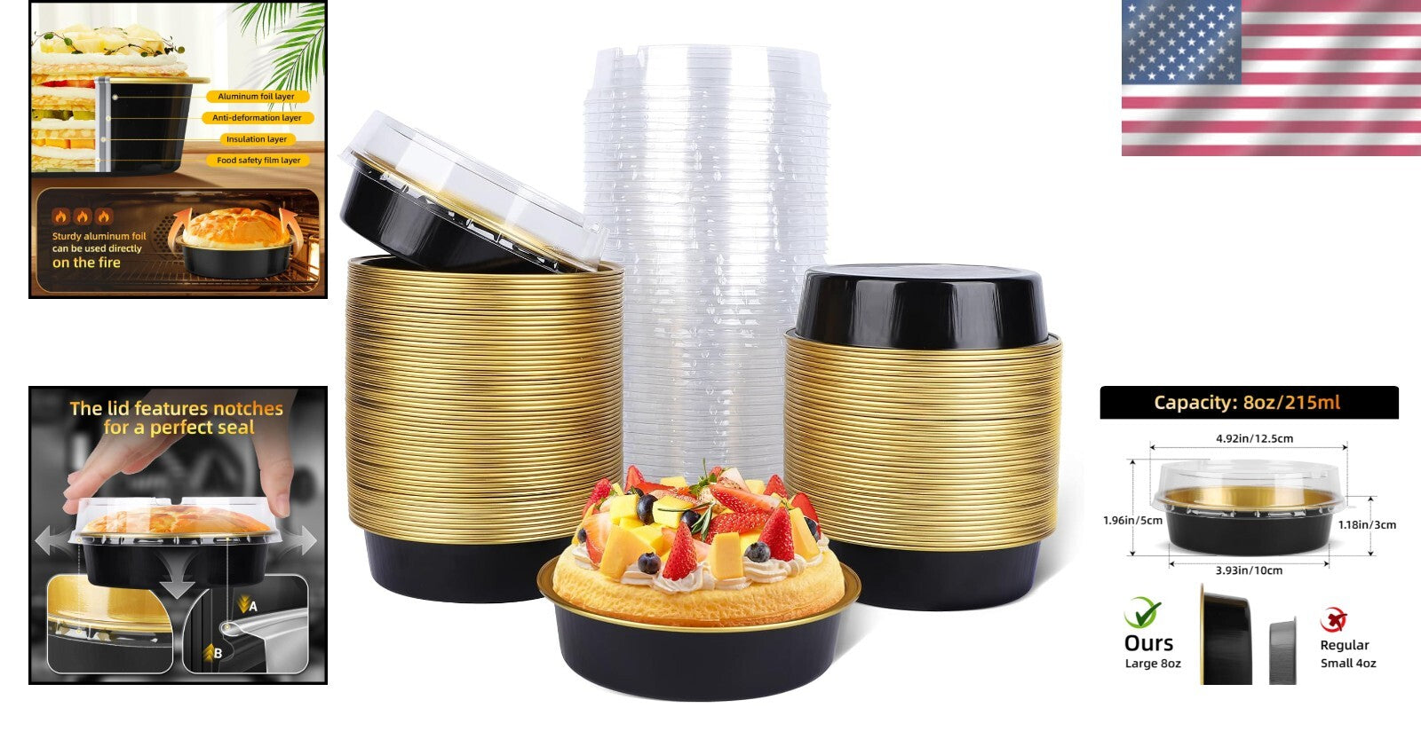 120 Pack Disposable Aluminum Ramekins with Lids – Perfect for Baking Delights