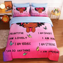Load image into Gallery viewer, Full Size Black Girls Magic Comforter Set - 7 Piece Teen Bedding Collection
