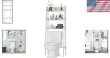 Load image into Gallery viewer, Maximize Space with our Stylish 3-Tier Over Toilet Bathroom Organizer Rack