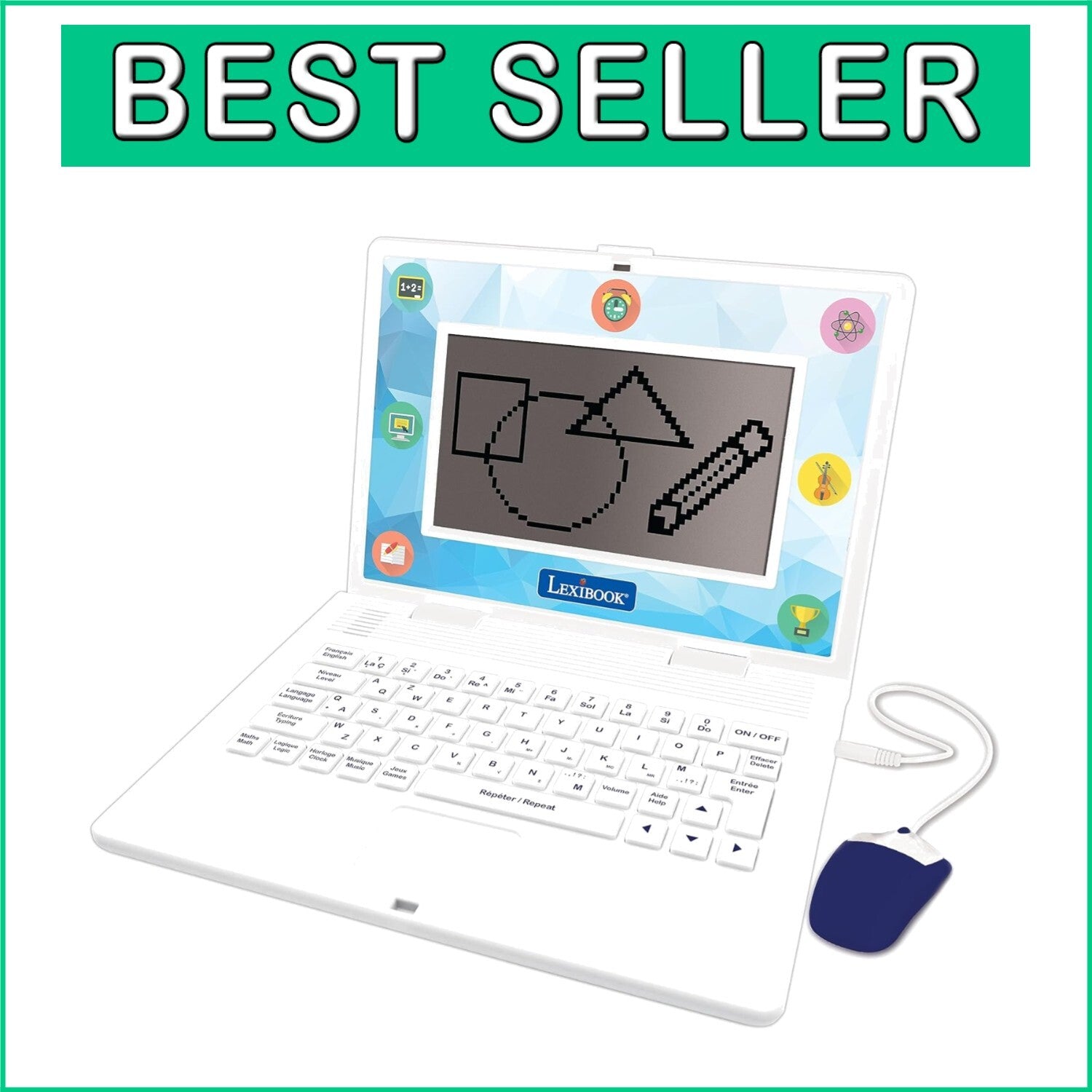 Interactive English/Spanish Learning Laptop for Kids - 170 Fun Educational Games