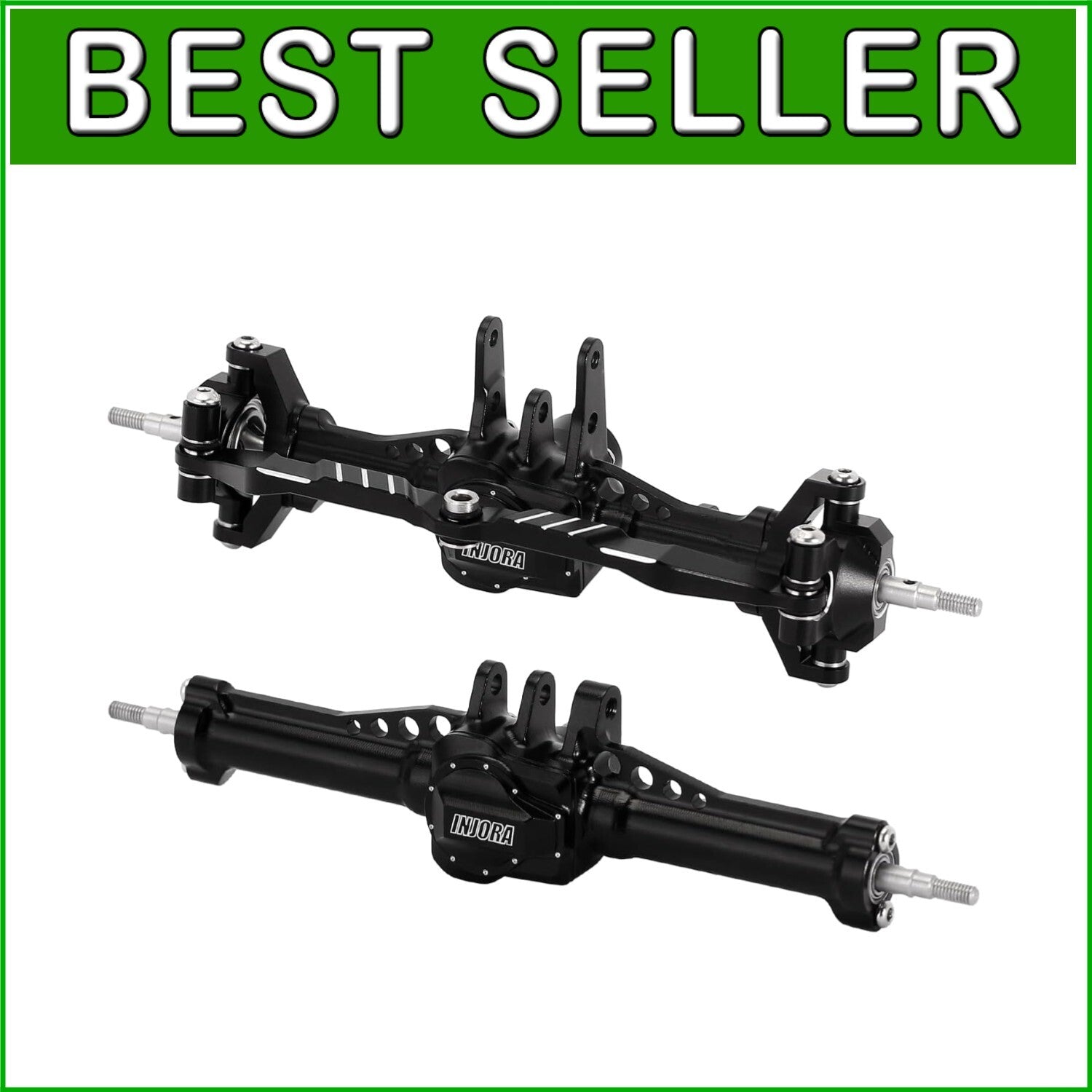 CNC Machined Aluminum Axles +4mm for 1/18 RC Crawler - Pre-assembled Upgrade