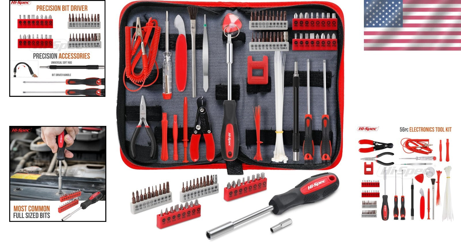 Comprehensive Electronics Repair Tool Kit: 56-Pc Precision Set for Devices
