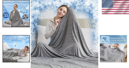 Soft and Skin-Friendly Queen Cooling Blanket - Breathable Comfort for All