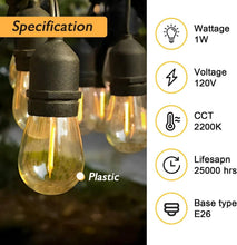 Load image into Gallery viewer, Energy-Efficient 48-Pack Edison LED Bulbs: Shatter-Resistant Outdoor Lighting