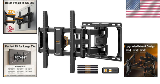 Articulating TV Mount Bracket for 40-86 Inch TVs - Secure & Adjustable Design