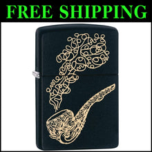 Load image into Gallery viewer, Elegant Brass Pocket Lighter with Black Matte Finish - Perfect for Pipe Lovers