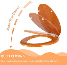 Load image into Gallery viewer, Quick-Release Elongated Toilet Seat in Eco-Friendly Wood - Elevate Your Bathroom