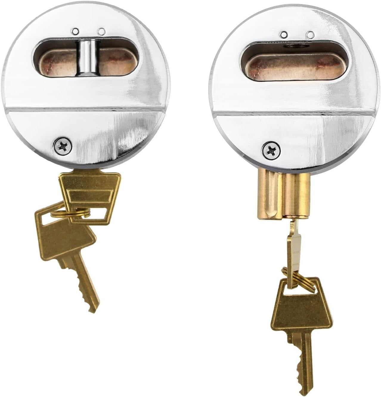 Compact Heavy Duty Puck Lock and Hasp Set - Secure Your Trucks and Gates Today