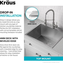 Load image into Gallery viewer, Durable 22-Inch Stainless Steel Laundry Sink with Premium Bottom Grid Included