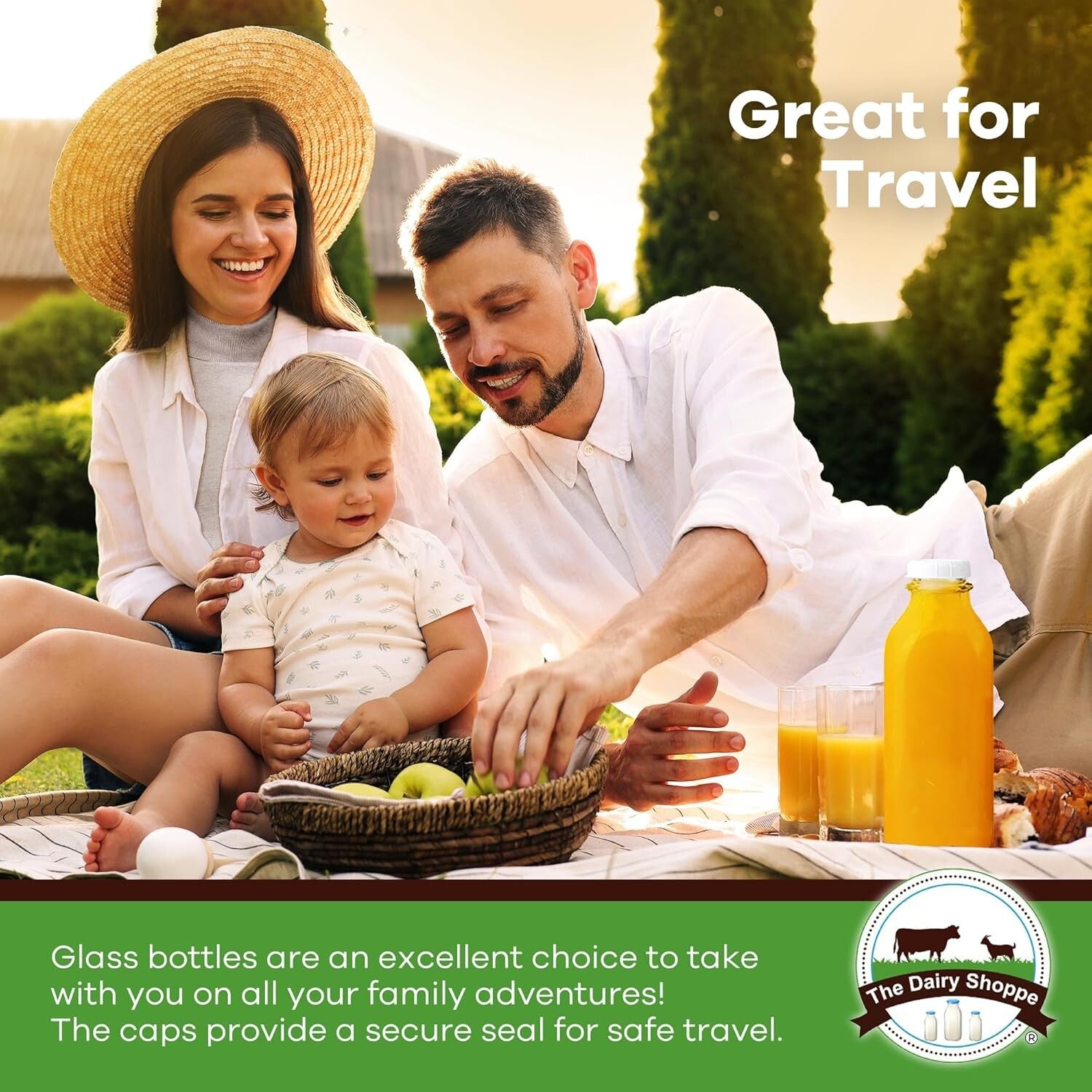 Elegant 4-Pack Clear Glass Milk Bottles - 33.8 oz with Durable Pour Spouts