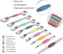 Load image into Gallery viewer, Magnetic Measuring Tools Set - 7 Cups &amp; 8 Spoons in Vibrant Colors for Easy Use
