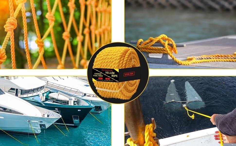 1/2 Inch Twisted Nautical Rope - 3780 Lbs Strength, Oil Resistant & Versatile