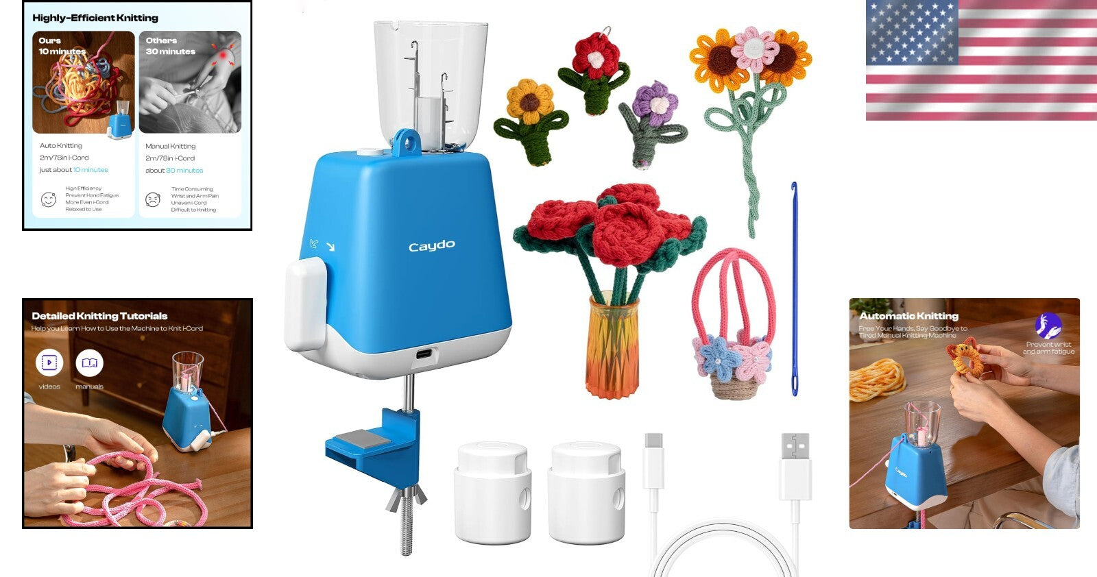 Durable i-Cord Crocheting Machine - Revolutionize Your Crafting Experience
