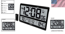 Load image into Gallery viewer, Wireless Outdoor Sensor &amp; Easy-Read Atomic Clock - Battery Powered, 4" Display