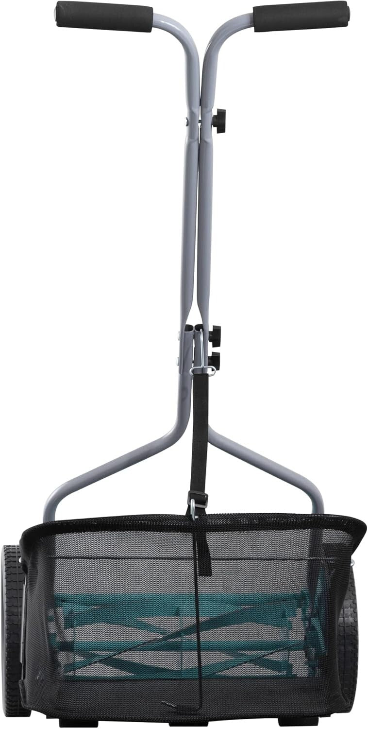 Lightweight 5-Blade 14-Inch Push Reel Lawn Mower with Adjustable Height - Mint