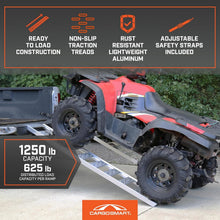 Load image into Gallery viewer, Lightweight 12" W x 78" L Aluminum Ramps with Treads - Perfect for Safe Loading