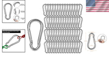 Load image into Gallery viewer, Portable 60-Pack M8 Carabiners with Screw Lock - Ideal for Camping and Hiking