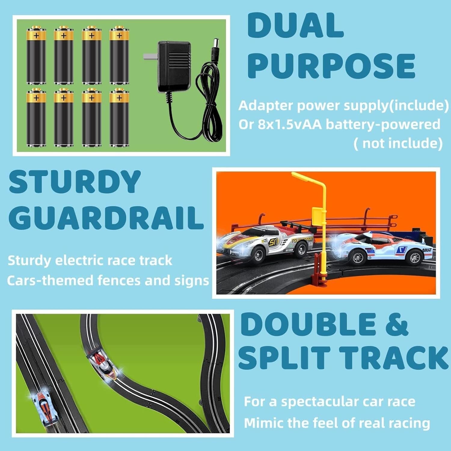 Exciting Electric Racing Track Set with Slot Cars for Boys - Great Family Fun!
