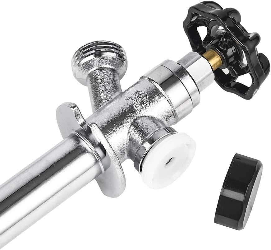 Durable 10" Frost-Free Sillcock with Anti-Siphon Design - Brass Chrome Finish