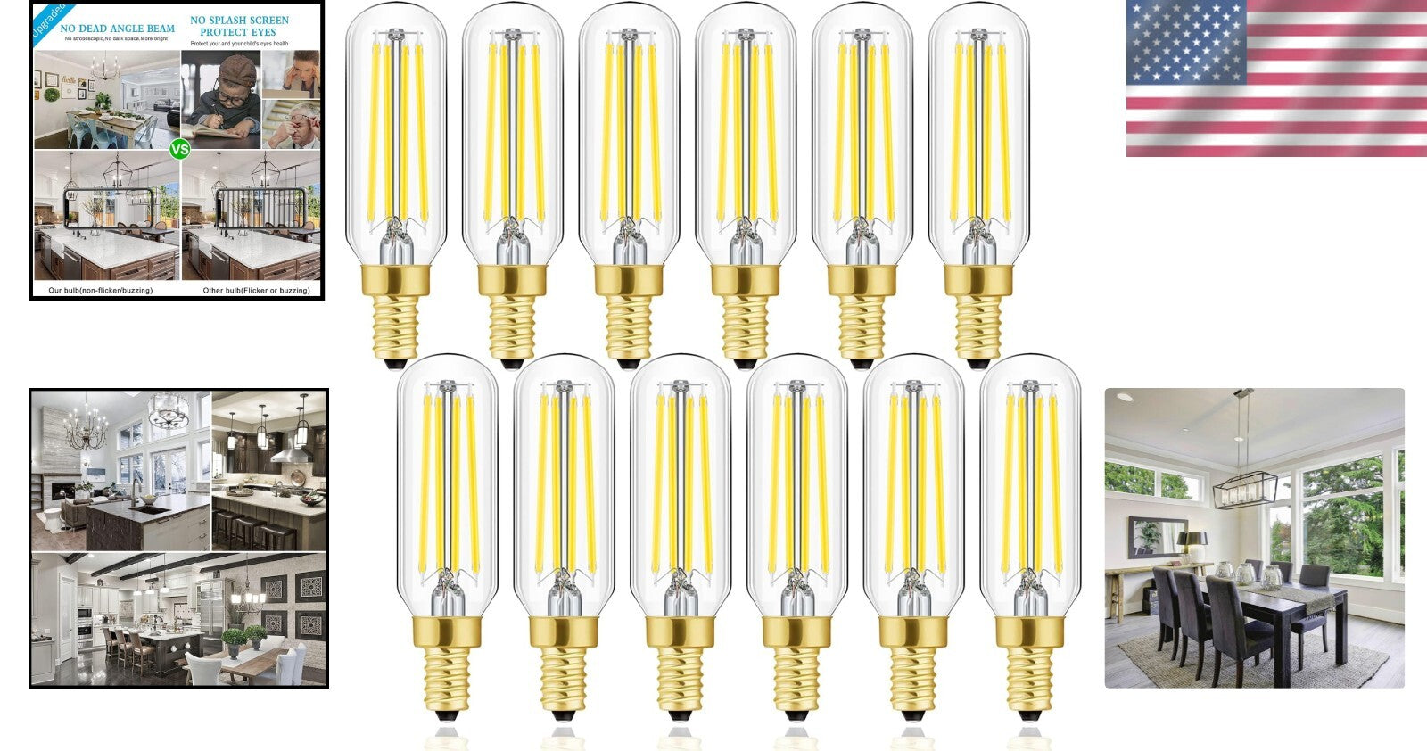 Dimmable E12 8W LED Bulb - 100W Incandescent Equivalent, Ideal for Chandeliers