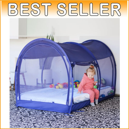 Breathable Mesh Indoor Bed Tent with 4 Doors for Ultimate Privacy - Full Size